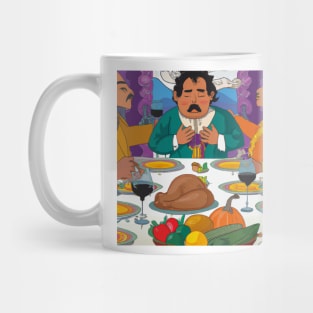 Thanksgiving Dinner after Diego Rivera Mug